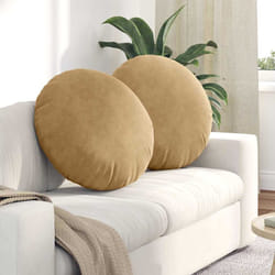 Coussins De Siège 2 Pcs Marron Ø 80 X 29 Cm Velours Vidaxl