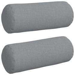 Coussins D'Accent 2 Pcs Gris Clair Ø 15 X 40 Cm Tissu Vidaxl