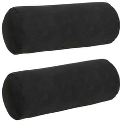 Coussins D'Accent 2 Pcs Noir Ø 15 X 40 Cm Vidaxl
