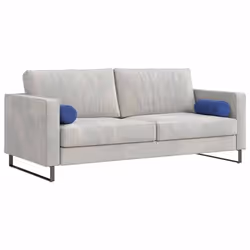 Coussins D'Accent 2 Pcs Bleu Police Ø 15 X 40 Cm Vidaxl - Vue supplémentaire 2