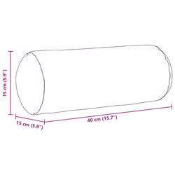 Coussins D'Accent 2 Pcs Gris Clair Ø 15 X 40 Cm Vidaxl - Vue supplémentaire 2