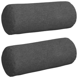 Coussins D'Accent 2 Pcs Gris Foncé Ø 15 X 40 Cm Vidaxl