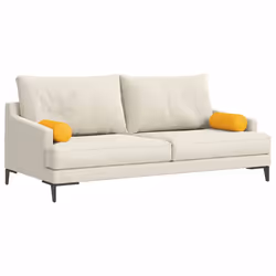 Coussins D'Accent 2 Pcs Jaune Clair Ø 15 X 40 Cm Vidaxl - Vue supplémentaire 2