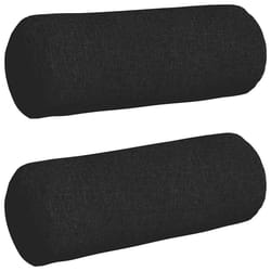 Coussins D'Accent 2 Pcs Noir Ø 25 X 70 Cm Tissu Vidaxl