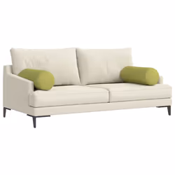 Coussins D'Accent 2 Pcs Vert Clair Ø 25 X 70 Cm Tissu Vidaxl - Vue supplémentaire 2