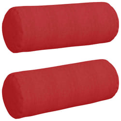 Coussins D'Accent 2 Pcs Rouge Ø 25 X 70 Cm Tissu Vidaxl