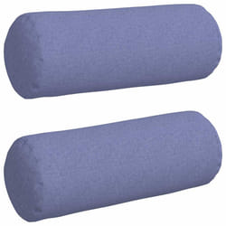 Coussins D'Accent 2 Pcs Bleu Denim Ø 25 X 70 Cm Tissu Vidaxl
