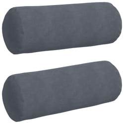Coussins D'Accent 2 Pcs Gris Foncé Ø 25 X 70 Cm Vidaxl