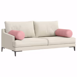 Coussins D'Accent 2 Pcs Rose Ø 25 X 70 Cm Vidaxl - Vue supplémentaire 2