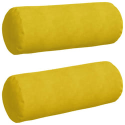 Coussins D'Accent 2 Pcs Jaune Ø 25 X 70 Cm Vidaxl