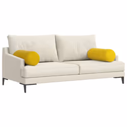 Coussins D'Accent 2 Pcs Jaune Ø 25 X 70 Cm Vidaxl - Vue supplémentaire 2