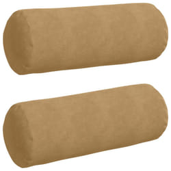 Coussins D'Accent 2 Pcs Marron Ø 25 X 70 Cm Vidaxl