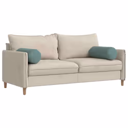 Coussins D'Accent 2 Pcs Vert Mer Ø 25 X 70 Cm Vidaxl - Vue supplémentaire 2