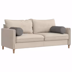 Coussins D'Accent 2 Pcs Gris Clair Ø 25 X 70 Cm Vidaxl - Vue supplémentaire 2