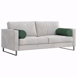 Coussins D'Accent 2 Pcs Vert Foncé Ø 25 X 70 Cm Vidaxl - Vue supplémentaire 2