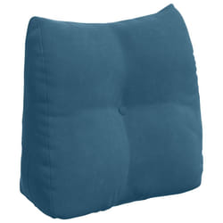 Coussin De Dos Bleu 45 X 24 X 50 Cm Velours Vidaxl