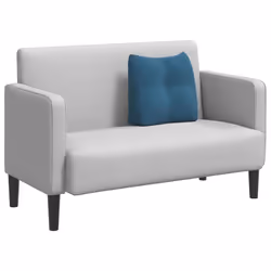 Coussin De Dos Bleu 45 X 24 X 50 Cm Velours Vidaxl - Vue supplémentaire 2