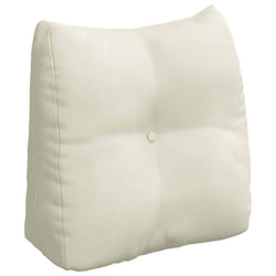 Coussin De Dos Crème 45 X 24 X 50 Cm Velours Vidaxl