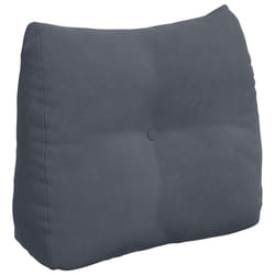 Coussin De Dos Gris Foncé 60 X 24 X 50 Cm Velours Vidaxl