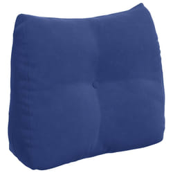 Coussin De Dos Bleu Police 60 X 24 X 50 Cm Velours Vidaxl