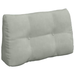 Coussin De Dos Gris Clair 80 X 24 X 50 Cm Velours Vidaxl