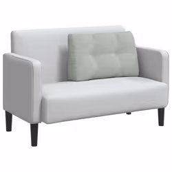 Coussin De Dos Gris Clair 80 X 24 X 50 Cm Velours Vidaxl - Vue supplémentaire 2