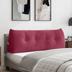 Coussin De Dos Bordeaux 140 X 24 X 50 Cm Velours Vidaxl