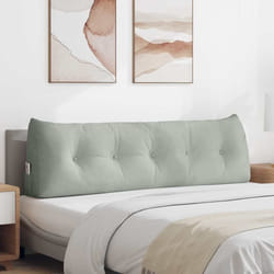 Coussin De Dos Gris Clair 160 X 24 X 50 Cm Velours Vidaxl
