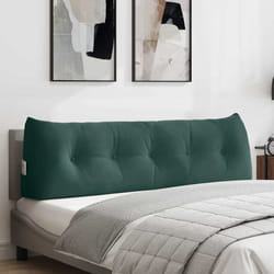 Coussin De Dos Vert Foncé 160 X 24 X 50 Cm Velours Vidaxl
