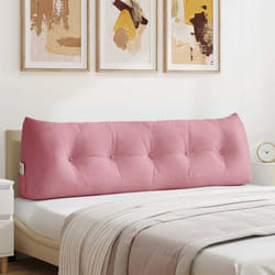 Coussin De Dos Rose 160 X 24 X 50 Cm Velours Vidaxl