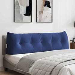 Coussin De Dos Bleu Police 160 X 24 X 50 Cm Velours Vidaxl