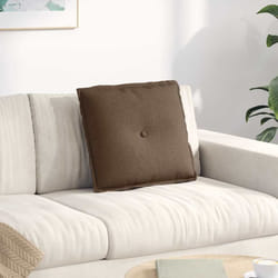 Coussin De Dos Marron 50 X 19 X 45 Cm Tissu Vidaxl