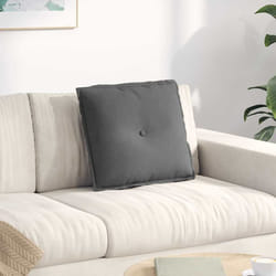 Coussin De Dos Gris Foncé 50 X 45 Cm Tissu En Microfibre Vidaxl