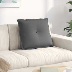 Coussin De Dos Gris Foncé 60 X 19 X 50 Cm Tissu Vidaxl