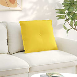 Coussin De Dos Jaune Clair 60 X 19 X 50 Cm Tissu Vidaxl
