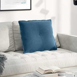 Coussin De Dos Bleu 60 X 50 Cm Tissu En Velours Côtelé Vidaxl