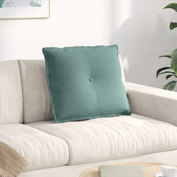 Coussin De Dos Vert Mer 60 X 50 Cm Tissu En Velours Côtelé Vidaxl