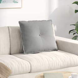 Coussin De Dos Gris Clair 60 X 50 Cm Tissu En Microfibre Vidaxl