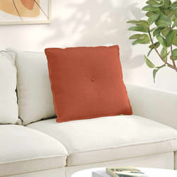 Coussin De Dos Rouge Orange 60 X 50 Cm Tissu En Velours Côtelé Vidaxl