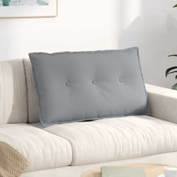 Coussin De Dos Gris Clair 80 X 19 X 50 Cm Tissu Vidaxl