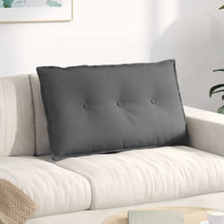 Coussin De Dos Gris Foncé 80 X 19 X 50 Cm Tissu Vidaxl