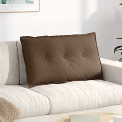 Coussin De Dos Marron 80 X 19 X 50 Cm Tissu Vidaxl
