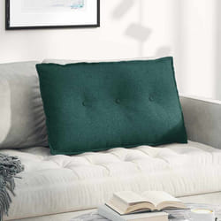 Coussin De Dos Vert Foncé 80 X 19 X 50 Cm Tissu Vidaxl