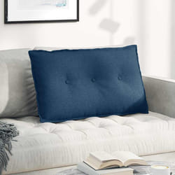 Coussin De Dos Bleu 80 X 19 X 50 Cm Tissu Vidaxl