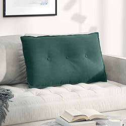 Coussin De Dos Vert Foncé 80 X 50 Cm Tissu En Velours Côtelé Vidaxl