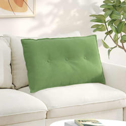 Coussin De Dos Vert Clair 80 X 50 Cm Tissu En Velours Côtelé Vidaxl