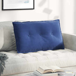 Coussin De Dos Bleu Police 80 X 50 Cm Tissu En Velours Côtelé Vidaxl
