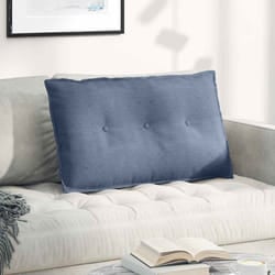 Coussin De Dos Bleu 80 X 50 Cm Tissu En Velours Côtelé Vidaxl