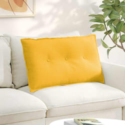 Coussin De Dos Jaune Clair 80 X 50 Cm Tissu En Velours Côtelé Vidaxl