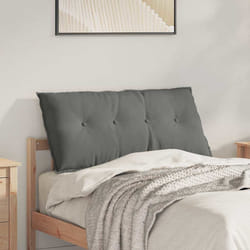 Coussin De Dos Gris Foncé 100 X 50 Cm Tissu En Microfibre Vidaxl